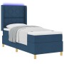 Cama con colchón y somier con LED azul 80x200 cm de tela by , Beds and slatted bases - Ref: Foro24-3343727, Price: 346,85 €, ...