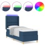 Cama con colchón y somier con LED azul 80x200 cm de tela by , Beds and slatted bases - Ref: Foro24-3343727, Price: 346,85 €, ...