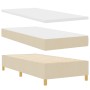 Cama Box Spring  con colchón y LED crema 100x200 cm tela | Foro24.es | Tu tienda online para hogar, jardín y más Foro24.es