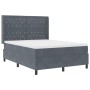 Cama Box Spring  con Colchón y LED Gris Oscuro 140x190 cm Terciopelo | Foro24.es | Tu tienda online para hogar, jardín y más Foro24.es
