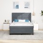 Cama Box Spring  con Colchón y LED Gris Oscuro 140x190 cm Terciopelo | Foro24.es | Tu tienda online para hogar, jardín y más Foro24.es