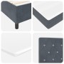 Cama Box Spring  con Colchón y LED Gris Oscuro 140x190 cm Terciopelo | Foro24.es | Tu tienda online para hogar, jardín y más Foro24.es