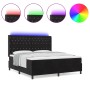 Cama Box Spring  con colchón y LED Negra 180x200 cm Terciopelo | Foro24.es | Tu tienda online para hogar, jardín y más Foro24.es