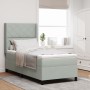 Cama con Base y Colchón & Luz LED Gris Claro 90x190 cm Terciopelo by , Beds and slatted bases - Ref: Foro24-3343898, Price: 3...