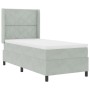 Cama con Base y Colchón & Luz LED Gris Claro 90x190 cm Terciopelo by , Beds and slatted bases - Ref: Foro24-3343898, Price: 3...