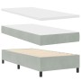 Cama con Base y Colchón & Luz LED Gris Claro 90x190 cm Terciopelo by , Beds and slatted bases - Ref: Foro24-3343898, Price: 3...