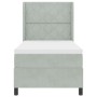 Cama con Base y Colchón & Luz LED Gris Claro 90x190 cm Terciopelo by , Beds and slatted bases - Ref: Foro24-3343898, Price: 3...