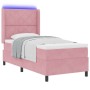 Cama con Muelle Box y Colchón LED Rosa 90x190 cm de Terciopelo | Foro24.es | Tu tienda online para hogar, jardín y más Foro24.es