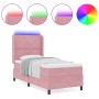 Cama con Muelle Box y Colchón LED Rosa 90x190 cm de Terciopelo | Foro24.es | Tu tienda online para hogar, jardín y más Foro24.es