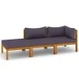 Garden furniture 3 pcs cushions solid acacia wood by vidaXL, Garden sets - Ref: Foro24-3086921, Price: 360,91 €, Discount: %