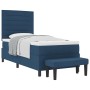 Cama Box Spring con Colchón y Banco Azul 80x200 cm Tela von , Betten und Lattenroste - Ref: Foro24-3343952, Preis: 382,70 €, ...