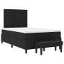 Cama con Base y Colchón & Banco Negro 120x190 cm Tela