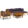 Gartenmöbel 6 Stück Kissen aus massivem Akazienholz von vidaXL, Gartensets - Ref: Foro24-3086896, Preis: 629,51 €, Rabatt: %