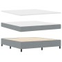 Cama de muelles con colchón y banco gris claro 180x200 cm tela | Foro24.es | Tu tienda online para hogar, jardín y más Foro24.es