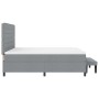 Cama de muelles con colchón y banco gris claro 180x200 cm tela | Foro24.es | Tu tienda online para hogar, jardín y más Foro24.es