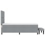Cama con Somier con Colchón & Banco Gris Claro 80x200 cm de Tela by , Beds and slatted bases - Ref: Foro24-3344023, Price: 33...