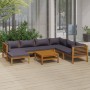 Gartenmöbel 8 Stück Kissen aus massivem Akazienholz von vidaXL, Gartensets - Ref: Foro24-3086908, Preis: 871,07 €, Rabatt: %