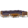 Gartenmöbel 8 Stück Kissen aus massivem Akazienholz von vidaXL, Gartensets - Ref: Foro24-3086908, Preis: 871,07 €, Rabatt: %