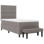 Cama con Base con Colchón y Banco Gris 80x200 cm Tela by , Beds and slatted bases - Ref: Foro24-3344027, Price: 383,23 €, Dis...