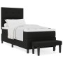 Cama con Somier con Colchón y Banco Negro 90x190 cm Tela | Foro24.es | Tu tienda online para hogar, jardín y más Foro24.es