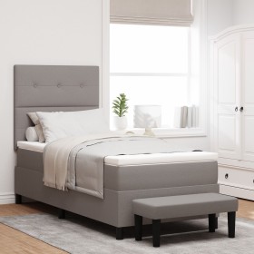 Cama Box Spring con Colchón & Banco Taupe 90x190 cm Tela von , Betten und Lattenroste - Ref: Foro24-3344034, Preis: 382,24 €,...