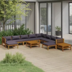 Garden furniture 12 pcs cushions solid acacia wood by vidaXL, Garden sets - Ref: Foro24-3086912, Price: 1,00 €, Discount: %