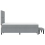 Cama con Base de Resortes con Colchón y Banco Gris Claro 120x190 cm Tela | Foro24.es | Tu tienda online para hogar, jardín y más Foro24.es