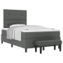 Cama con Base de Resortes con Colchón y Banco Gris Oscuro 120x200 cm Tela by , Beds and slatted bases - Ref: Foro24-3344059, ...