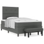 Cama con Base de Resortes con Colchón y Banco Gris Oscuro 120x200 cm Tela by , Beds and slatted bases - Ref: Foro24-3344059, ...