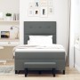 Cama con Base de Resortes con Colchón y Banco Gris Oscuro 120x200 cm Tela by , Beds and slatted bases - Ref: Foro24-3344059, ...