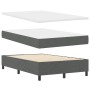 Cama con Base de Resortes con Colchón y Banco Gris Oscuro 120x200 cm Tela by , Beds and slatted bases - Ref: Foro24-3344059, ...