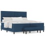 Cama Box Spring con Colchón y Banco Azul 200x200 cm Tela by , Beds and slatted bases - Ref: Foro24-3344099, Price: 784,33 €, ...