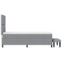 Cama con Base Resortes y Colchón y Banco Gris Claro 80x200 cm Tela de , Camas y somieres - Ref: Foro24-3344100, Precio: 341,76 €