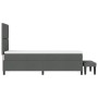 Cama con Base de Muelles con Colchón y Banco Gris Oscuro 80x200 cm Tela de , Camas y somieres - Ref: Foro24-3344101, Precio: ...