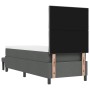 Cama con Base de Muelles con Colchón y Banco Gris Oscuro 80x200 cm Tela by , Beds and slatted bases - Ref: Foro24-3344101, Pr...