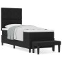 Cama con Box Spring con Colchón y Banco Negro 80x200 cm Tela | Foro24.es | Tu tienda online para hogar, jardín y más Foro24.es