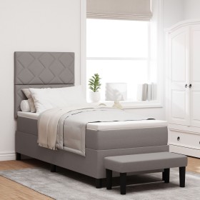 Cama con Somier con Colchón y Banco Taupe 80x200 cm Tela by , Beds and slatted bases - Ref: Foro24-3344104, Price: 388,23 €, ...