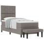 Cama con Somier con Colchón y Banco Taupe 80x200 cm Tela | Foro24.es | Tu tienda online para hogar, jardín y más Foro24.es