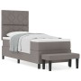 Cama con Somier con Colchón y Banco Taupe 80x200 cm Tela | Foro24.es | Tu tienda online para hogar, jardín y más Foro24.es