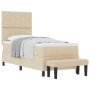 Cama de Muelles con Colchón y Banco Crema 80x200 cm Tela | Foro24.es | Tu tienda online para hogar, jardín y más Foro24.es