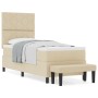 Cama de Muelles con Colchón y Banco Crema 80x200 cm Tela | Foro24.es | Tu tienda online para hogar, jardín y más Foro24.es