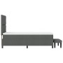 Cama con Base de Muelles con Colchón y Banco Gris Oscuro 90x190 cm Tela | Foro24.es | Tu tienda online para hogar, jardín y más Foro24.es