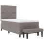Cama Box Spring con Colchón y Banco Taupe 90x190 cm Tela by , Beds and slatted bases - Ref: Foro24-3344111, Price: 387,79 €, ...
