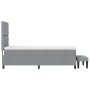 Cama con base con colchón y banco gris claro 90x200 cm tela by , Beds and slatted bases - Ref: Foro24-3344114, Price: 382,61 ...