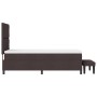 Cama con somier con colchón y banco marrón oscuro 90x200 cm Tela von , Betten und Lattenroste - Ref: Foro24-3344117, Preis: 4...