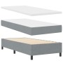 Cama con Resorte y Colchón & Banco Gris Claro 100x200 cm Tela | Foro24.es | Tu tienda online para hogar, jardín y más Foro24.es