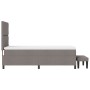 Cama con Box Spring con Colchón & Banco Taupe 100x200 cm Tela | Foro24.es | Tu tienda online para hogar, jardín y más Foro24.es