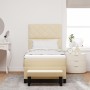 Cama tipo box spring con colchón y banco crema 100x200 cm tela | Foro24.es | Tu tienda online para hogar, jardín y más Foro24.es