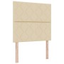 Cama tipo box spring con colchón y banco crema 100x200 cm tela | Foro24.es | Tu tienda online para hogar, jardín y más Foro24.es