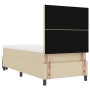 Cama tipo box spring con colchón y banco crema 100x200 cm tela | Foro24.es | Tu tienda online para hogar, jardín y más Foro24.es